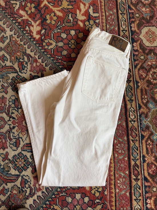 Ralph Lauren Double RL Denim - Ralph Lauren Double RL Women's Off-White Straight-Leg Jeans